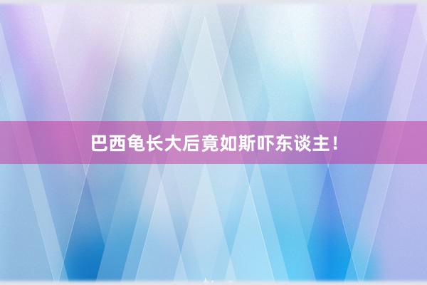 巴西龟长大后竟如斯吓东谈主！